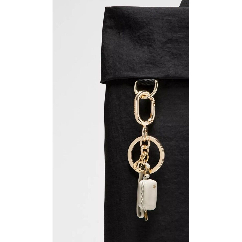 Lululemon Everywhere Belt Bag Charm‎ Keychain Beech White/Gold NWT - Picture 2 of 3